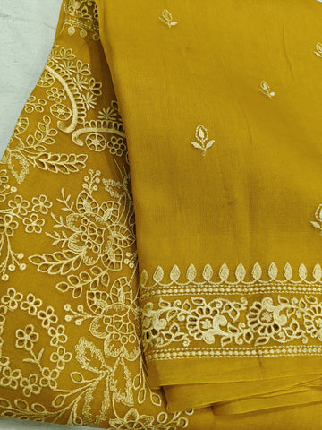 Pure banarasi organza silk chikankari saree