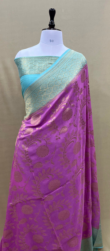 PURE BANARASI MOONGA SILK SAREE