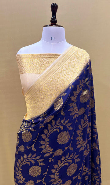 PURE BANARASI MOONGA SILK SAREE