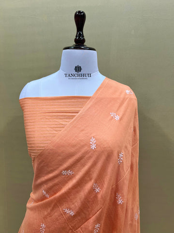 PURE BANARASI MOONGA SILK CHIKANKARI SAREE