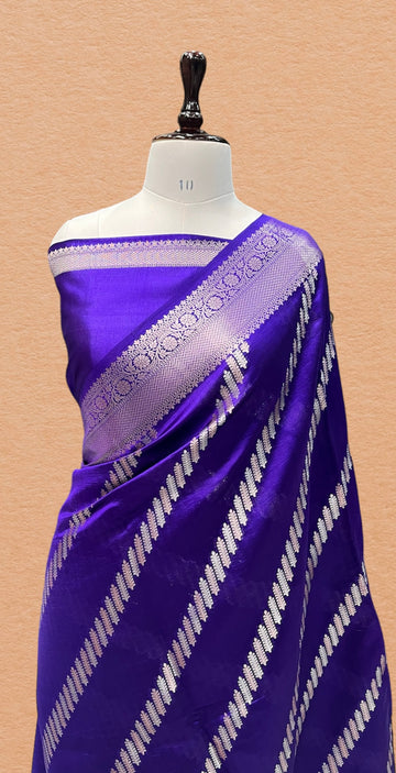 'VINTAGE PURPLE' PURE MANGO SILK BANARASI SAREE