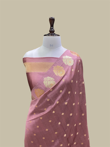 ‘MARBLE PEACH' PURE MANGO SILK BANARASI SAREE