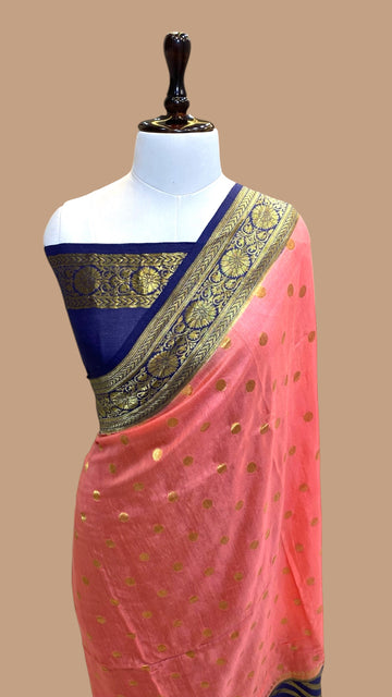 PURE MOONGA TUSSAR SILK HANDLOOM BANARASI SAREE