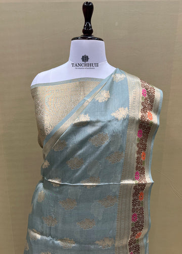 PURE BANARASI TUSSAR SILK SAREE