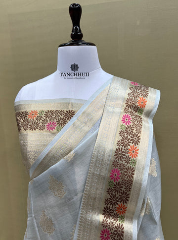 PURE BANARASI TUSSAR SILK SAREE