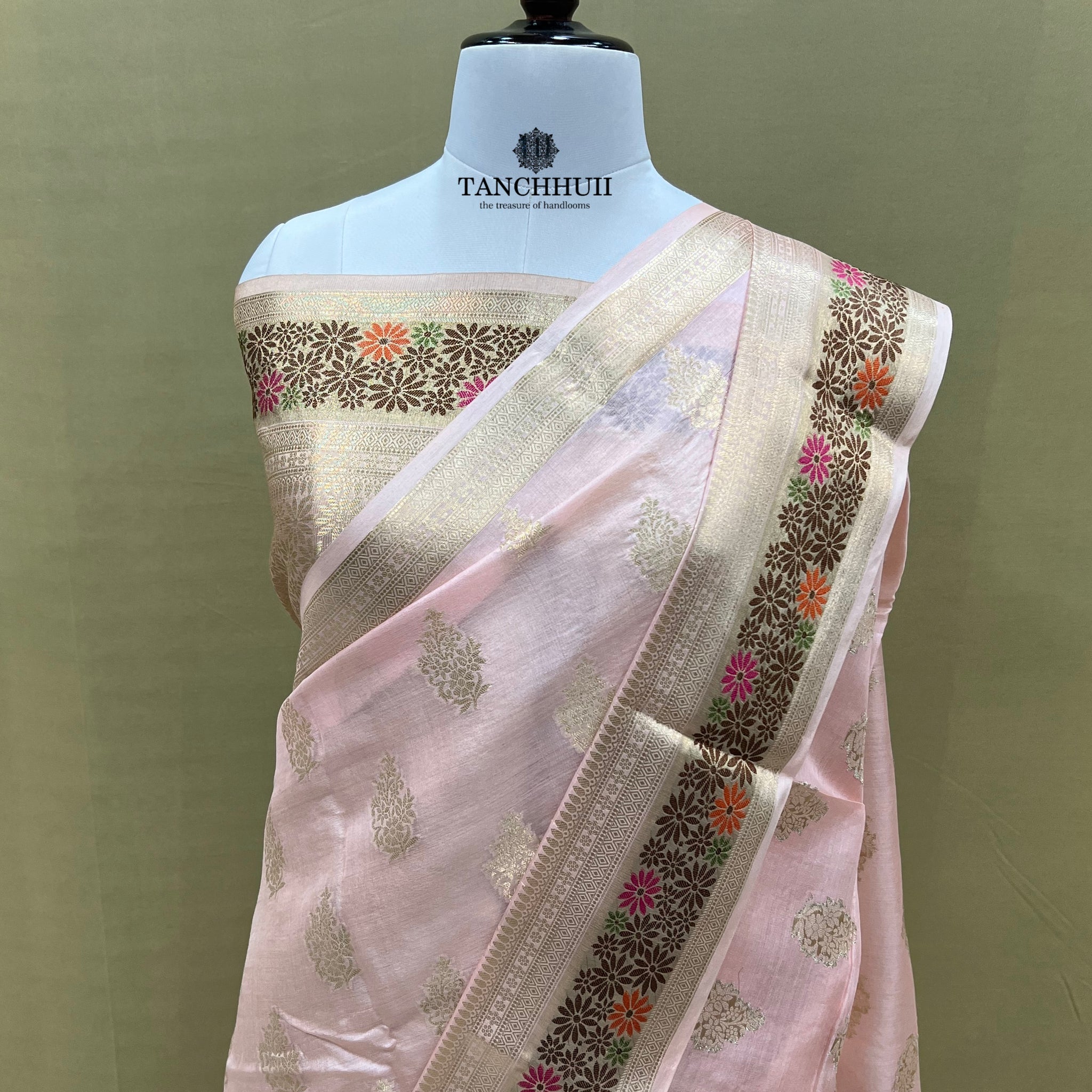 PURE BANARASI TUSSAR SILK SAREE