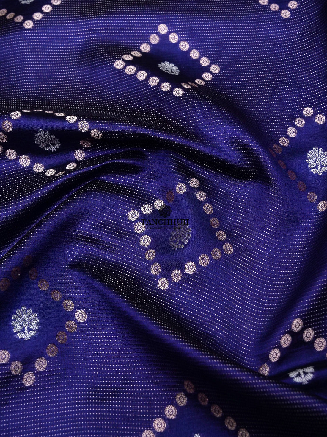 'NAVY BLUE' PURE MANGO SILK BANARASI TANCHHUII SAREE