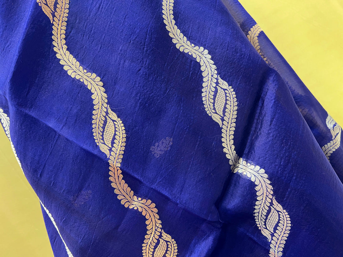 PURE BANARASI HANDWOVEN KADHUA ORGANZA SILK SAREE