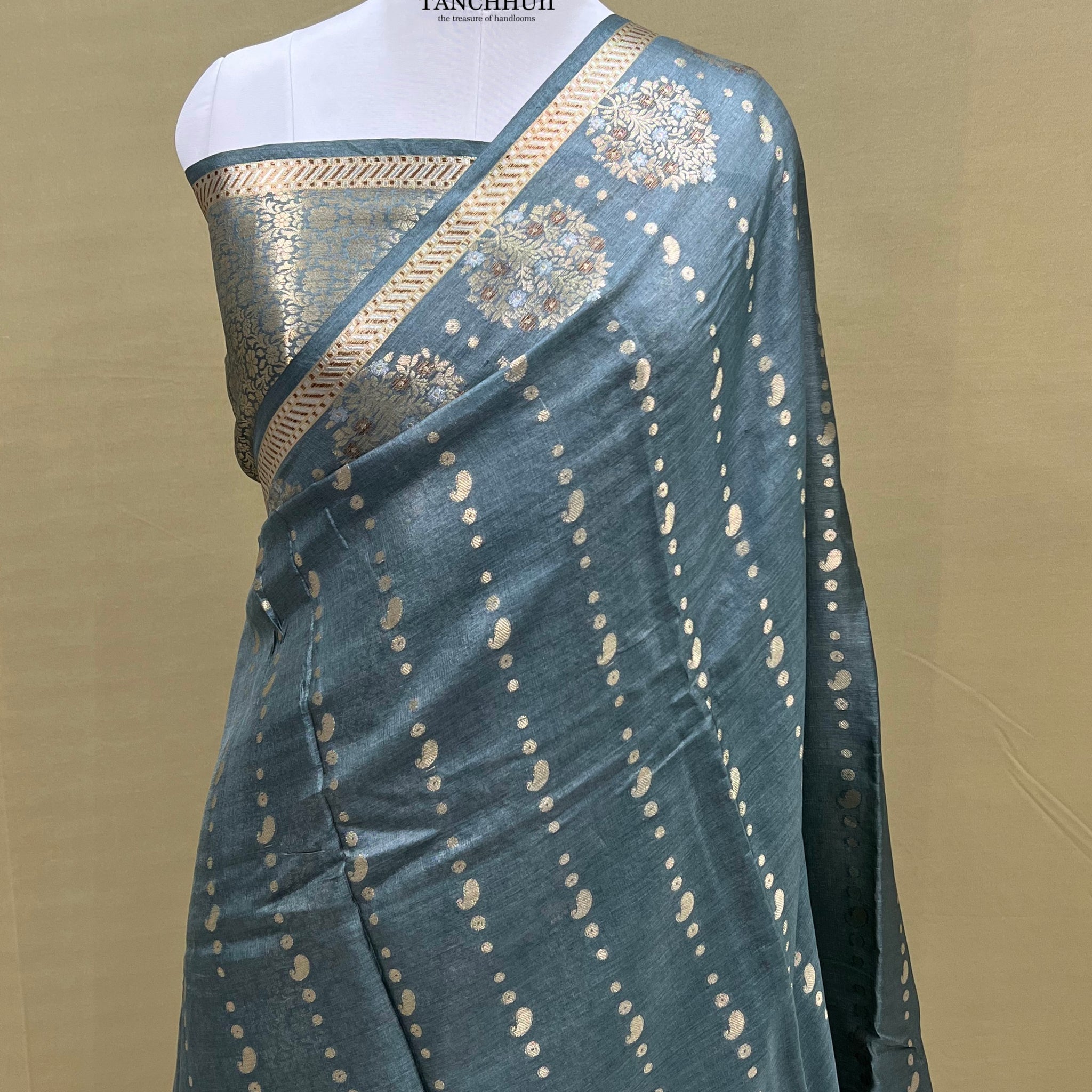 PURE BANARASI TUSSAR SILK SAREE