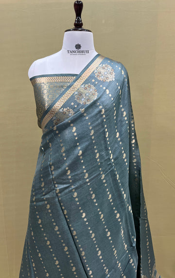 PURE BANARASI TUSSAR SILK SAREE