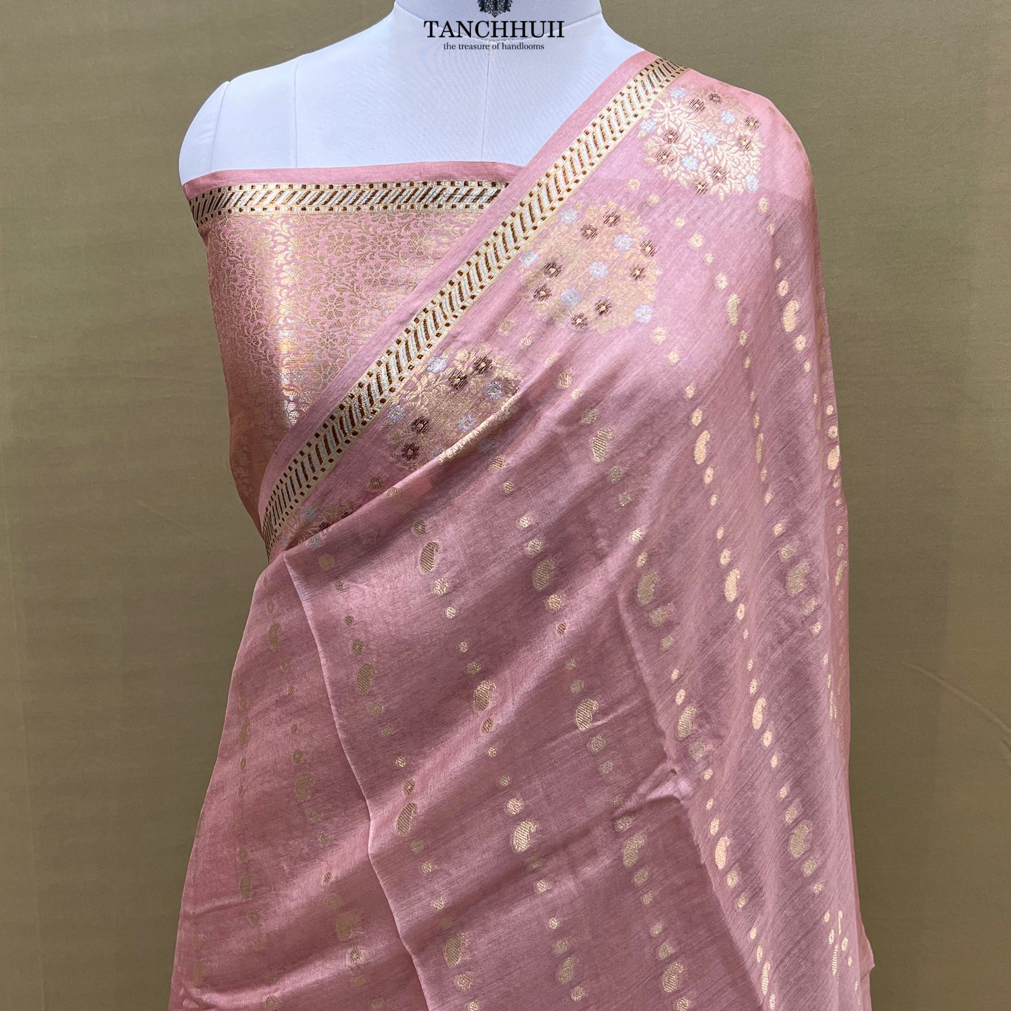 PURE BANARASI TUSSAR SILK SAREE