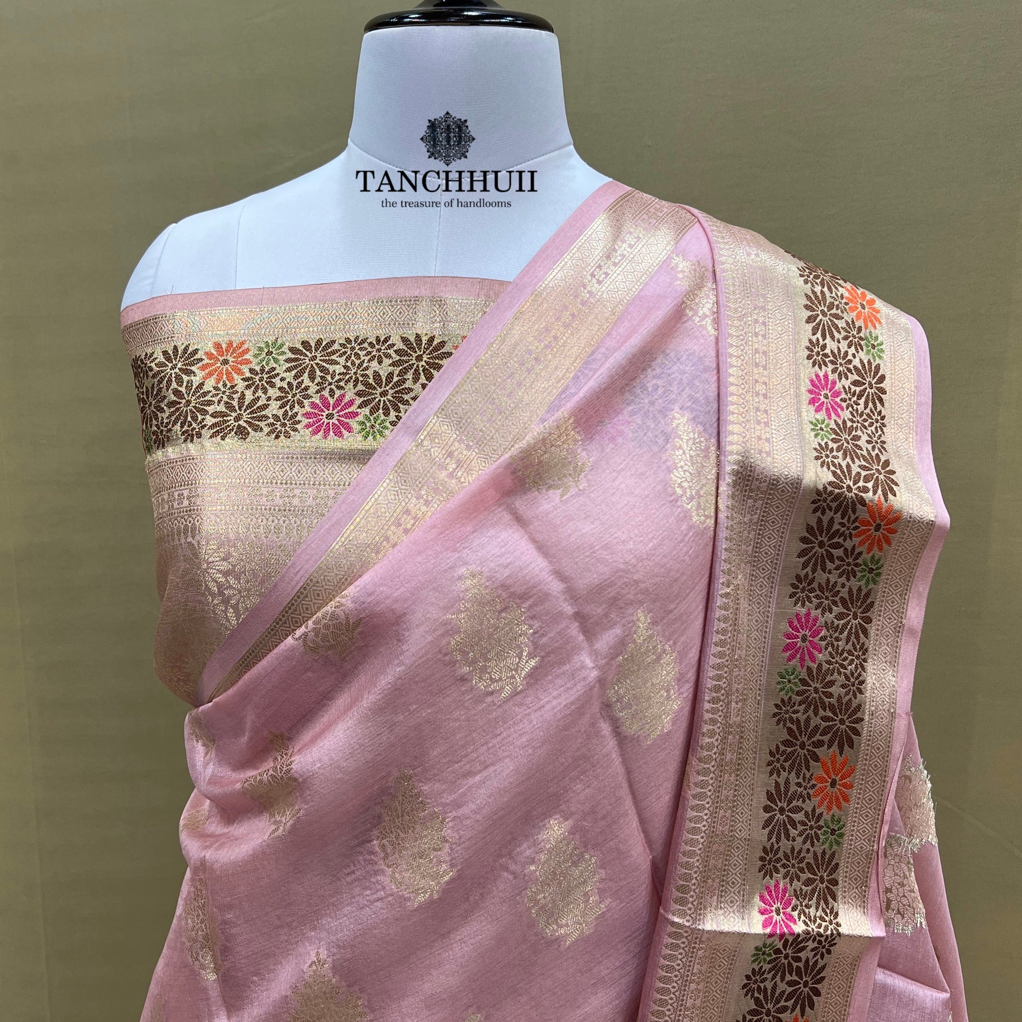 PURE BANARASI TUSSAR SILK SAREE