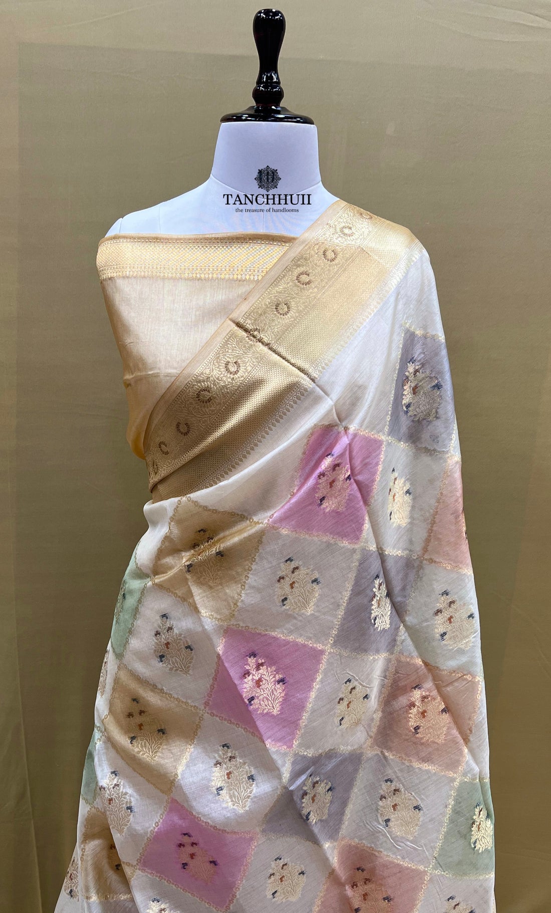 PURE BANARASI RANGKAAT HANDMEENAKARI TUSSAR SILK SAREE