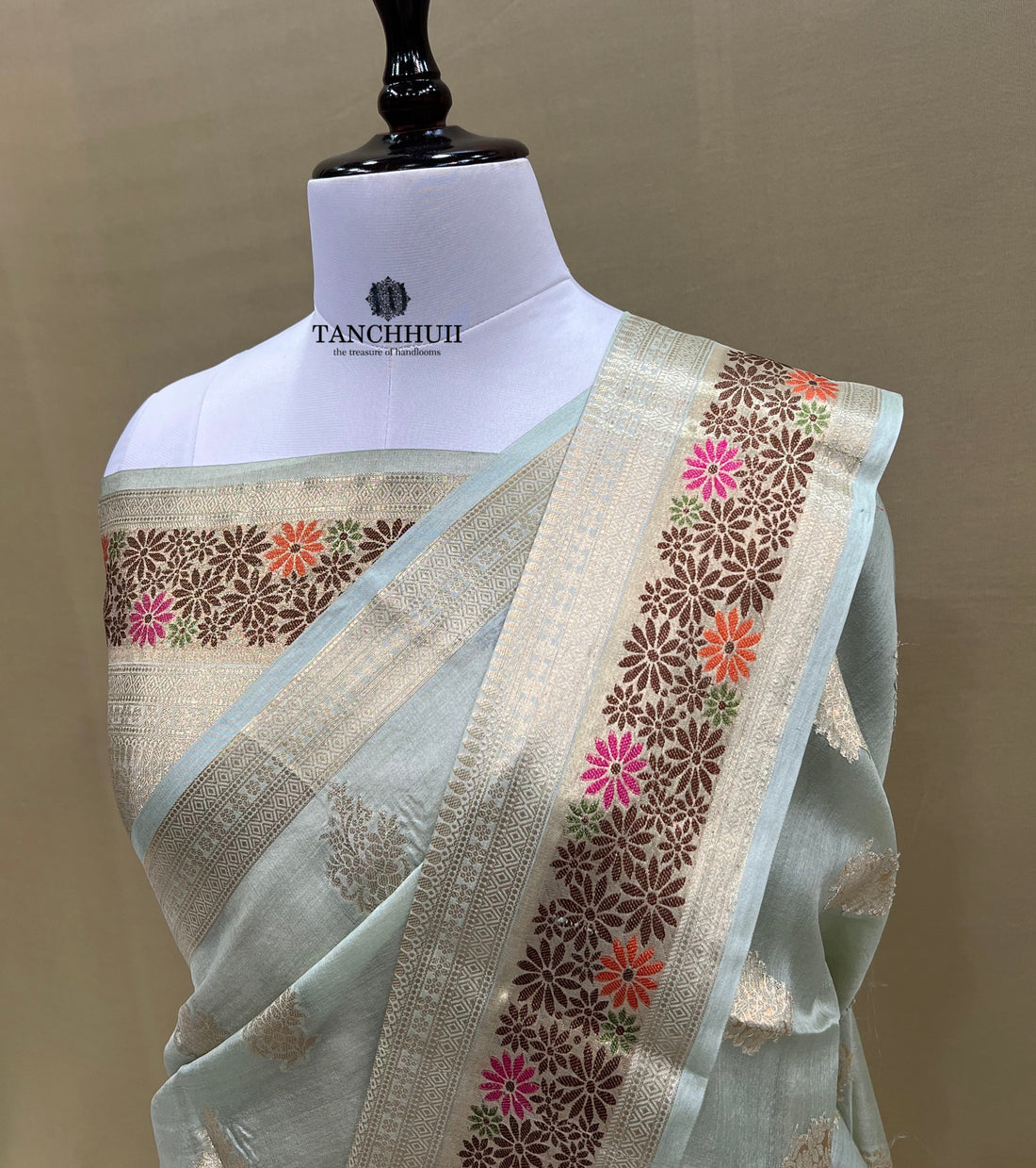 PURE BANARASI TUSSAR SILK SAREE