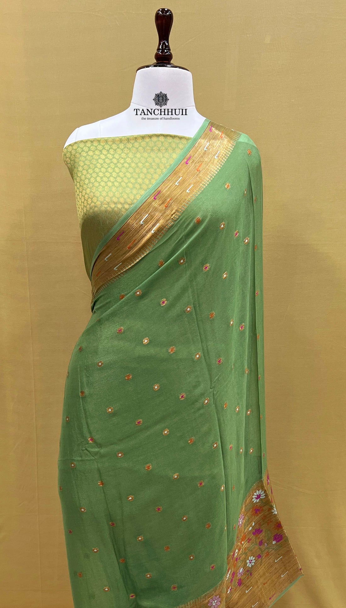 PURE BANARASI KHADDI CHIFFON SAREE