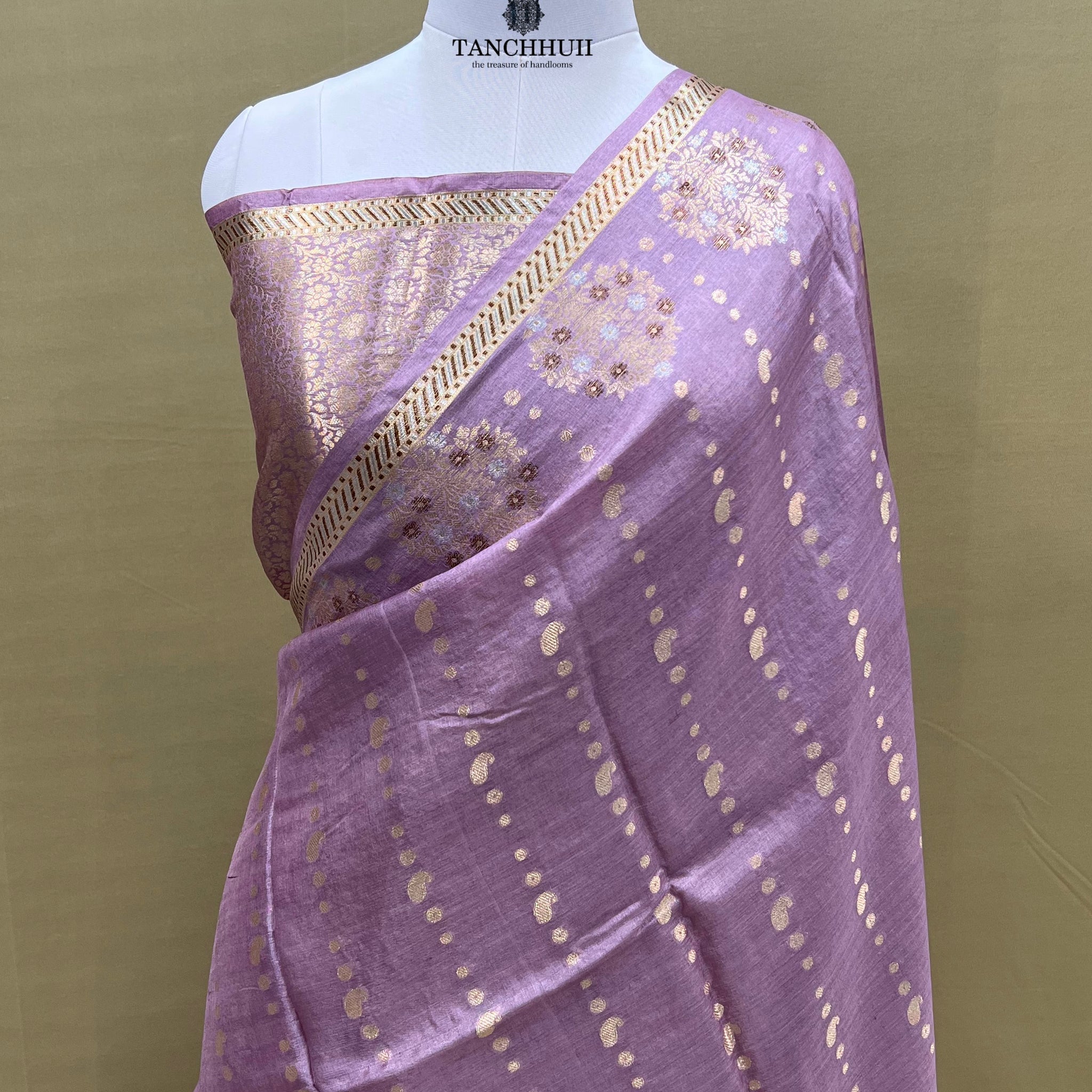 PURE BANARASI TUSSAR SILK SAREE