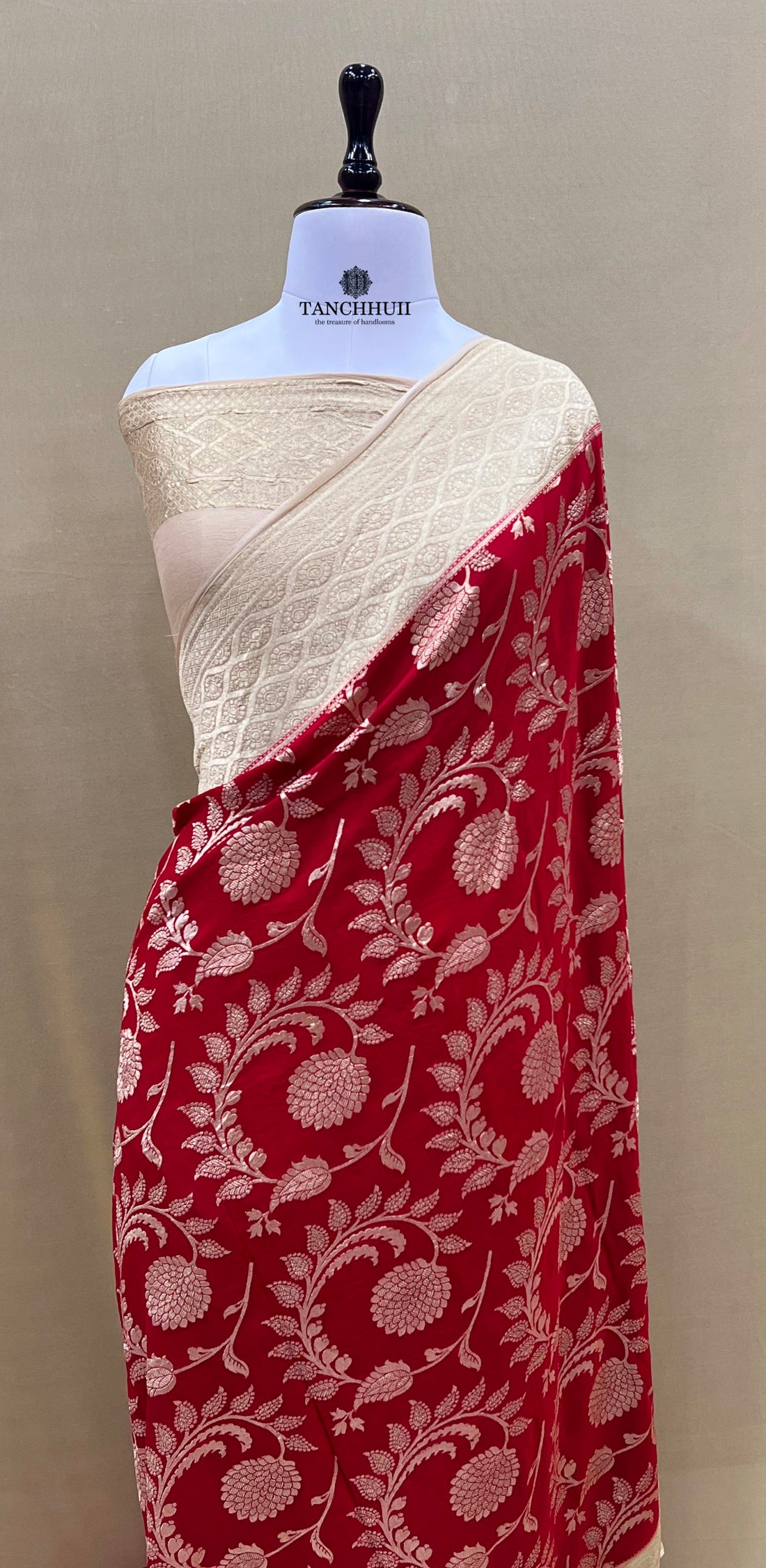 PURE BANARASI MOONGA SILK SAREE