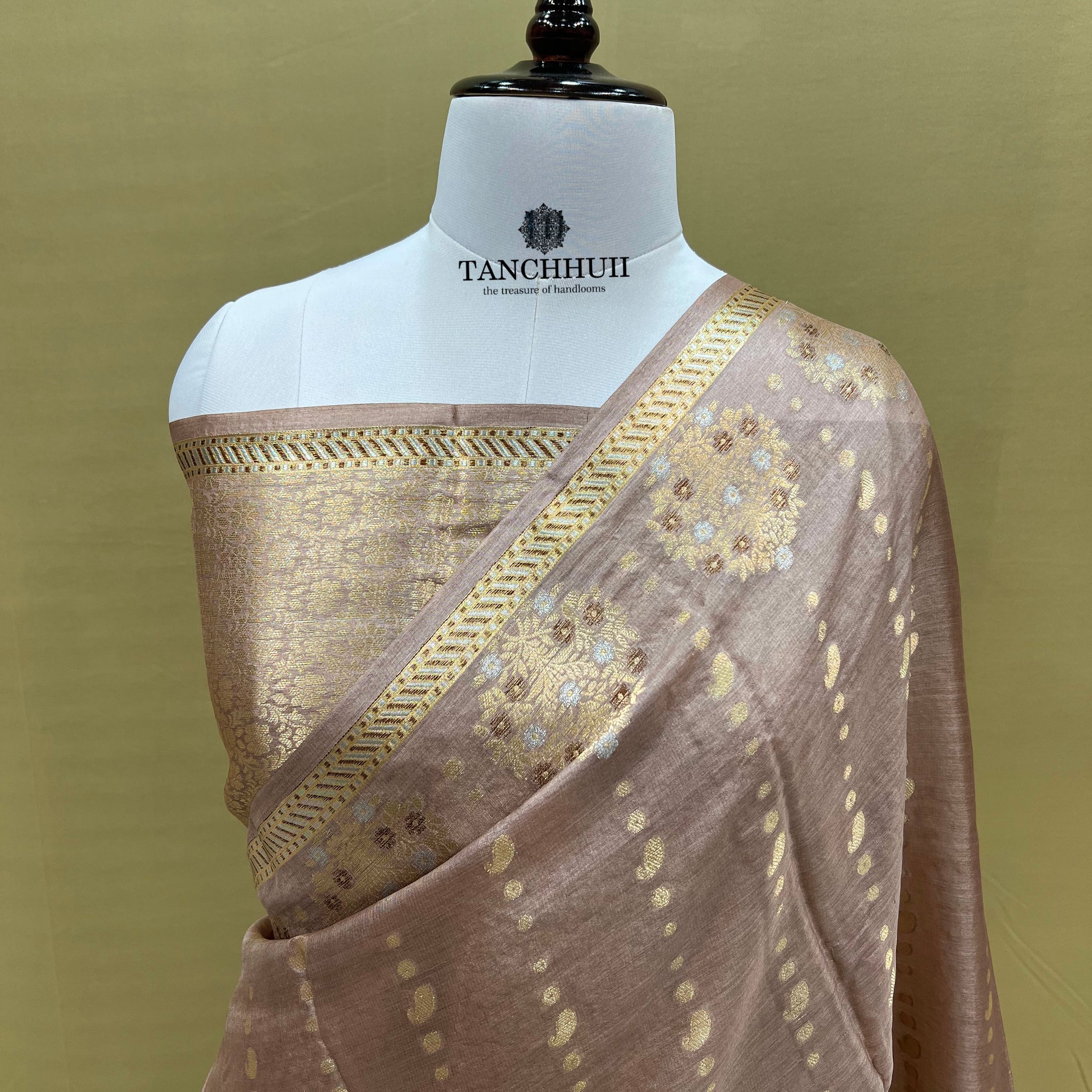 PURE BANARASI TUSSAR SILK SAREE