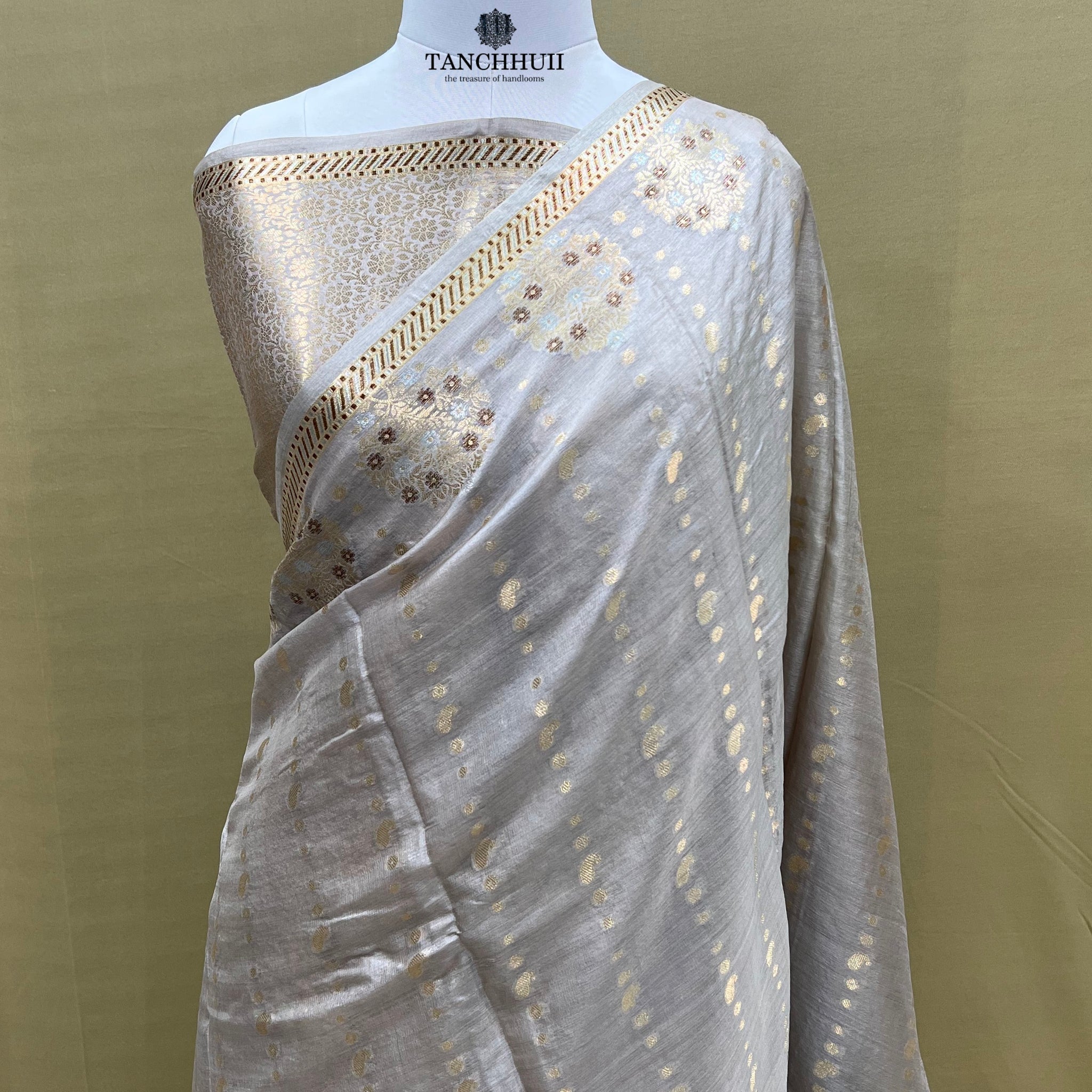 PURE BANARASI TUSSAR SILK SAREE