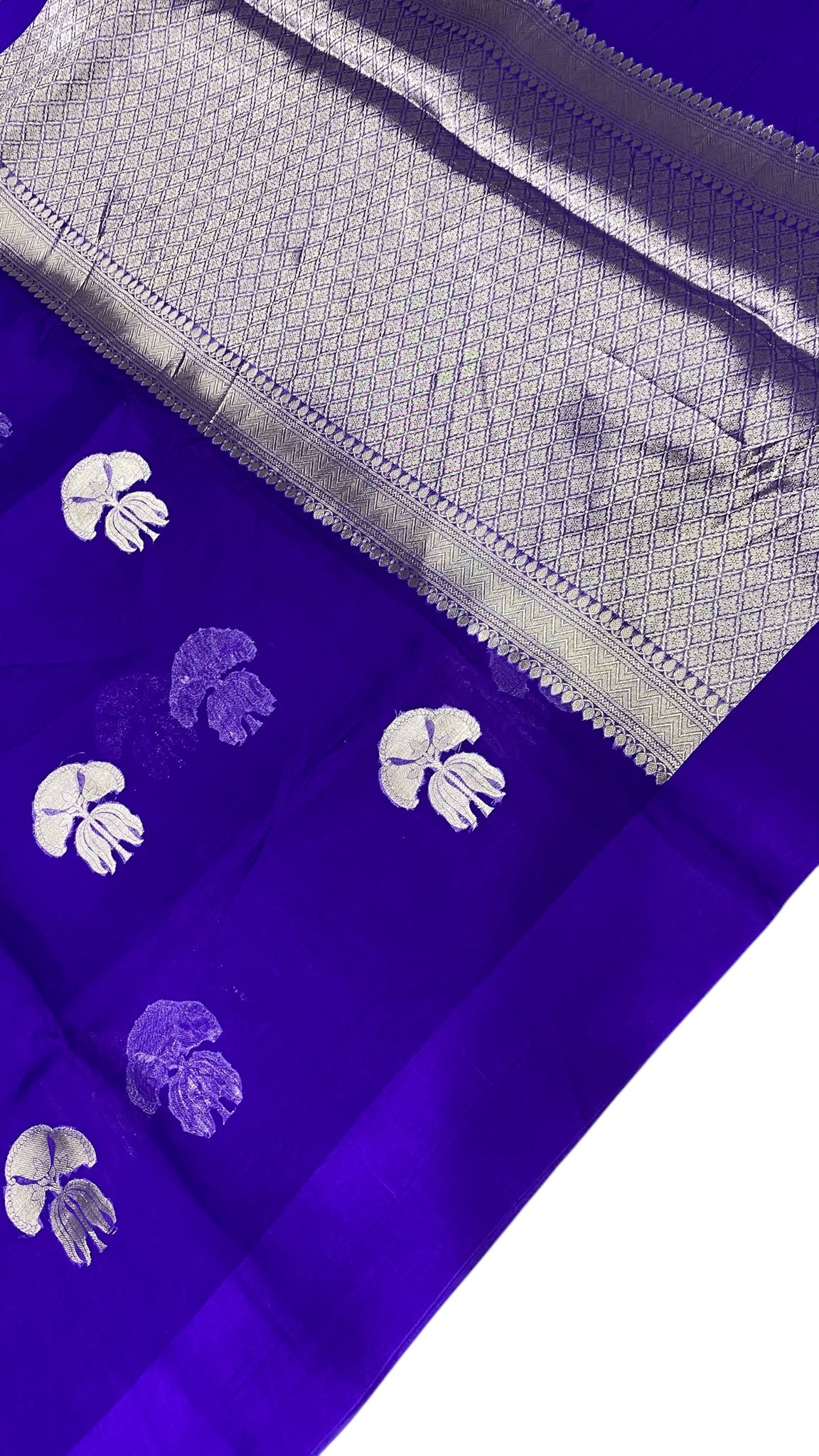 PURE KORA HANDLOOM BANARASI SAREE