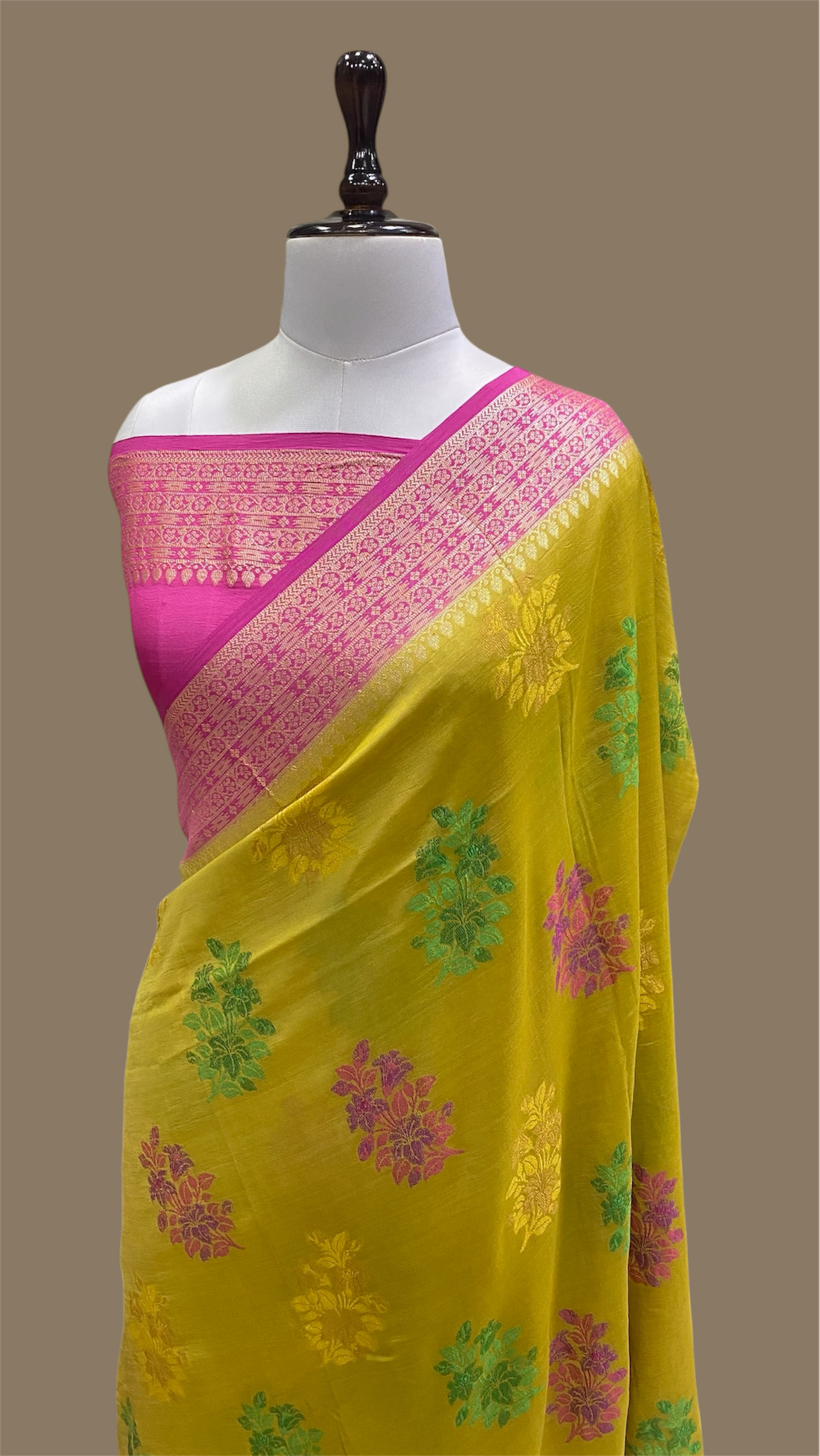 PURE CRAPE GEORGETTE HANDLOOM BANARASI SAREE