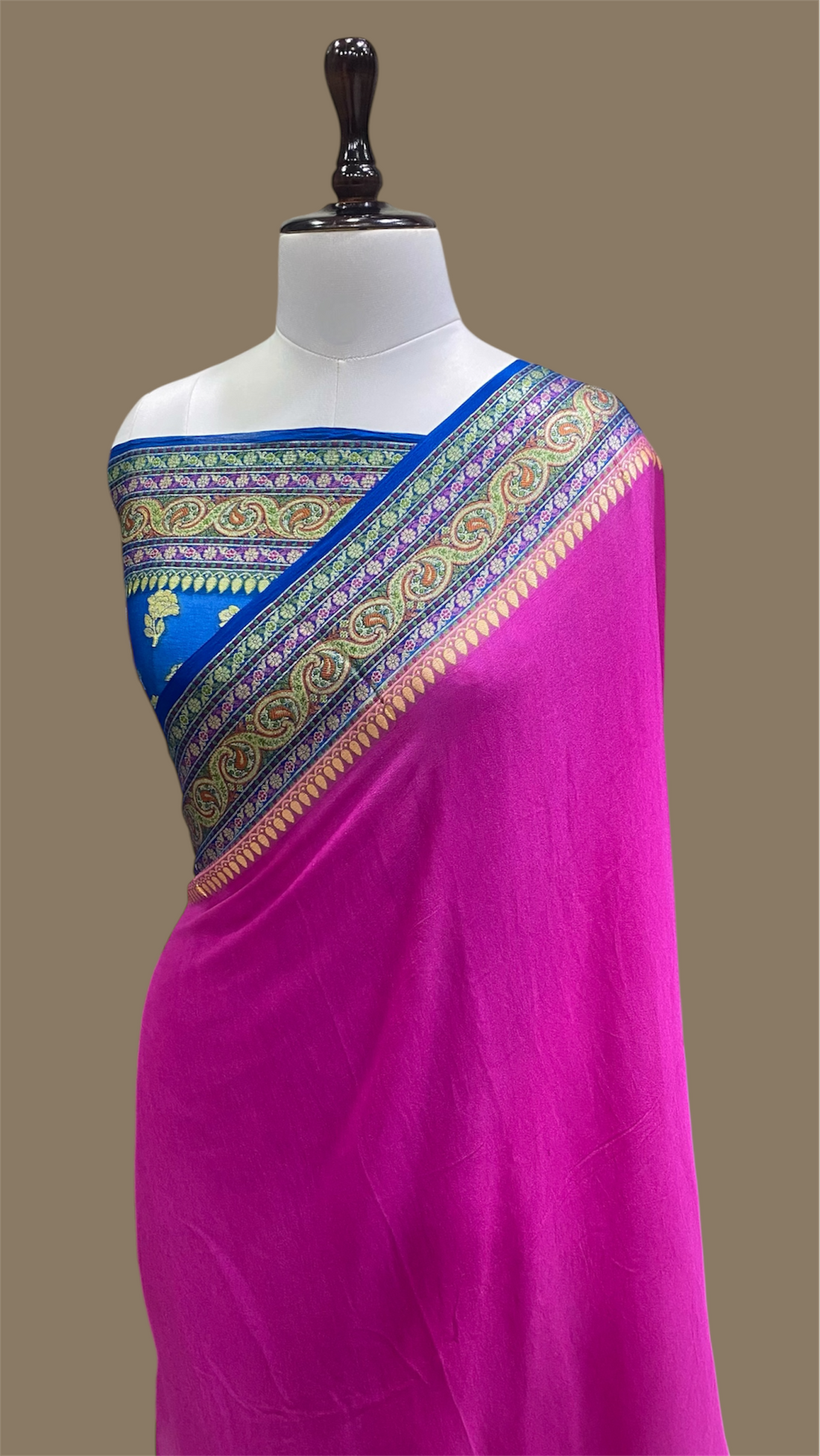 PURE KHADDI GEORGETTE HANDLOOM BANARASI SAREE