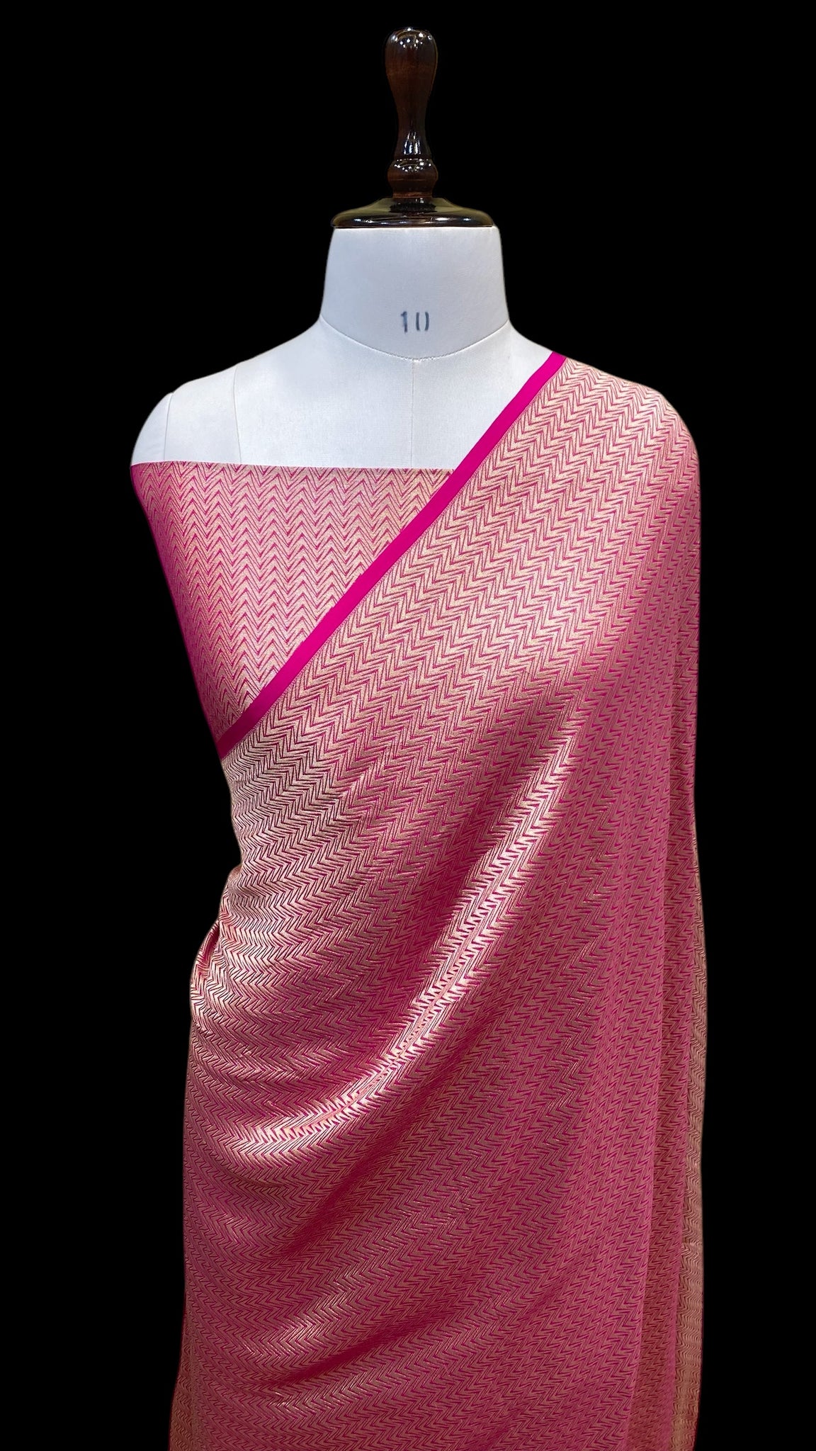 HANDWOVEN PURE KHADDI GEORGETTE BROCADE BANARASI SAREE