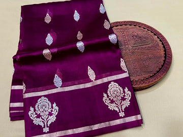 PURE BANARASI HANDWOVEN ORGANZA SILK SAREE -