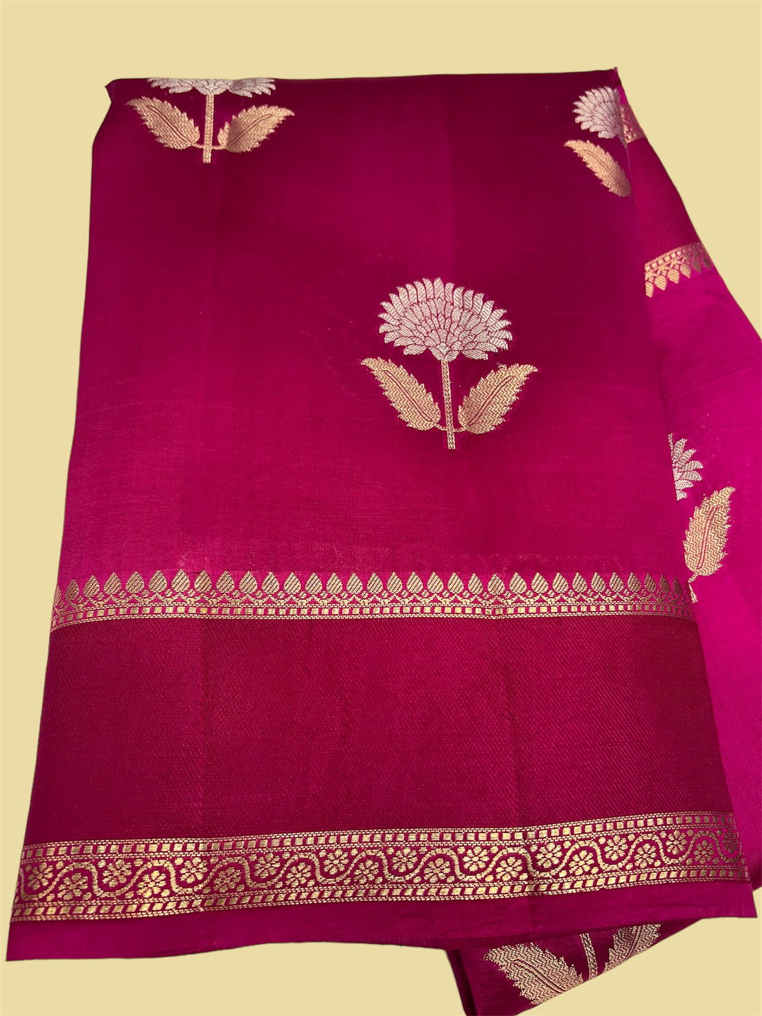 'RANI PINK' PURE MANGO SILK BANARASI SAREE