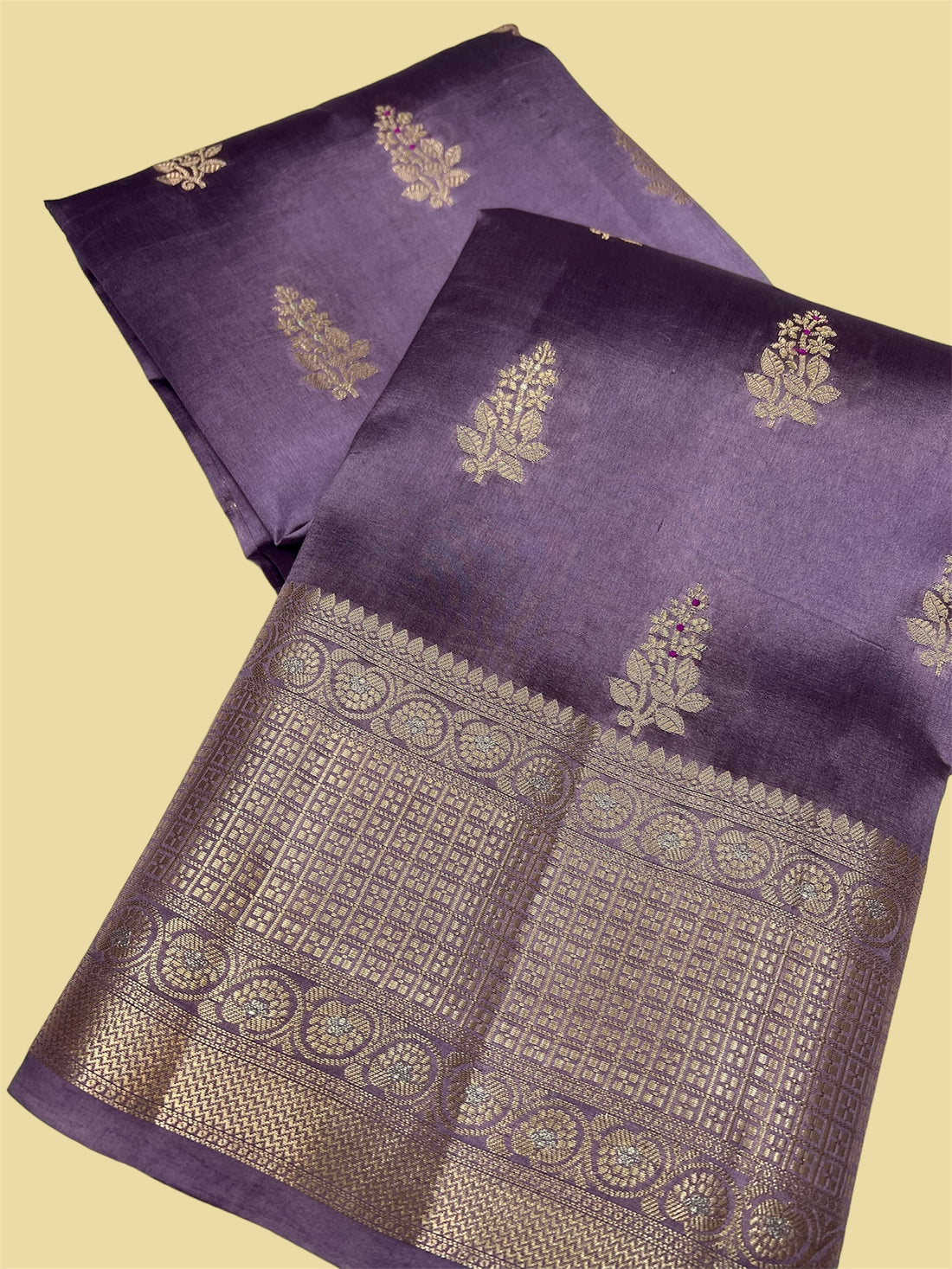 'DEVINE PURPLE' PURE MANGO SILK BANARASI SAREE