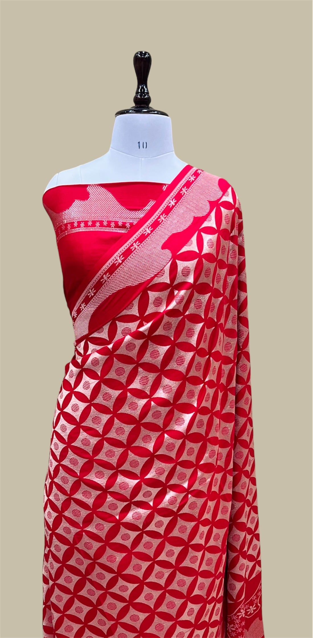 'SUPER RED' PURE MASHRU SILK BANARASI SAREE