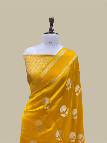 'MARIGOLD' PURE MANGO SILK BANARASI ALFI SAREE