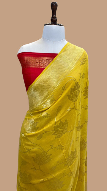 HANDWOVEN MASHRU SILK BANARASI SAREE