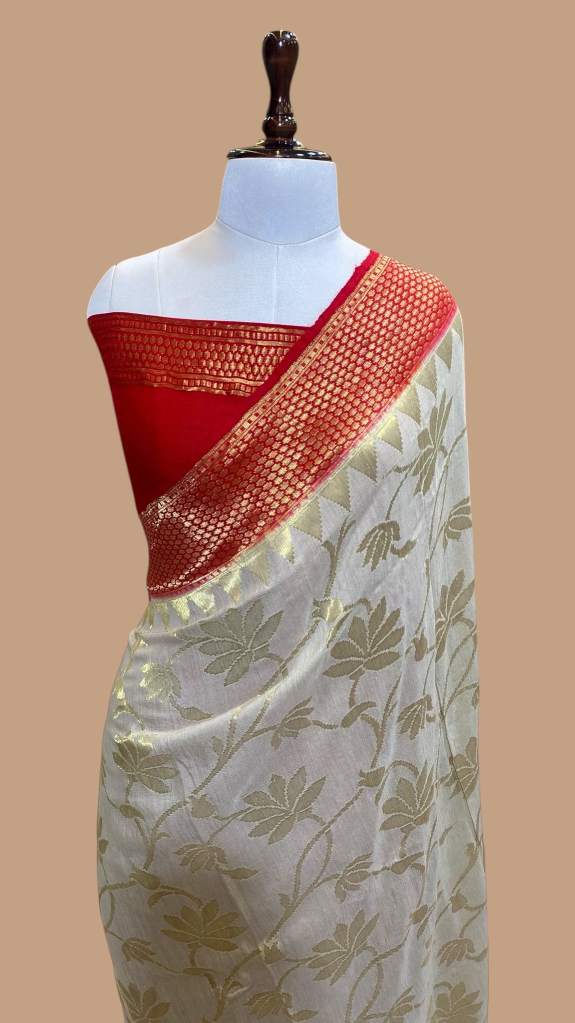 HANDWOVEN MASHRU SILK BANARASI SAREE