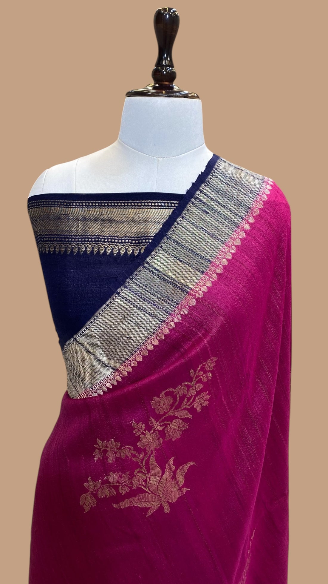 HANDWOVEN TUSSAR SILK BANARASI SAREE
