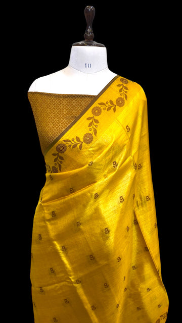 PURE TUSSAR SILK HANDLOOM BANARASI SAREE